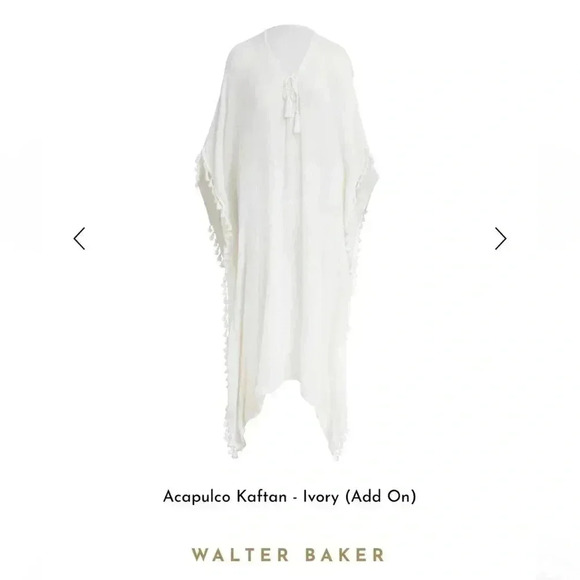 WALTER BAKER Acapulco Kaftan Cover Up in Ivory New With Tag - Picture 5 of 7